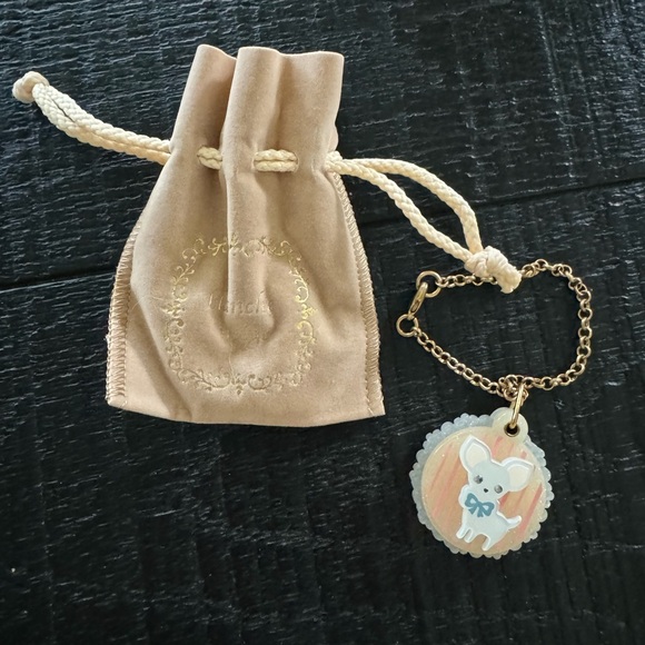 Chihuahua Glitter Bag Charm Mirror Korean Keychain Kawaii - Picture 1 of 5